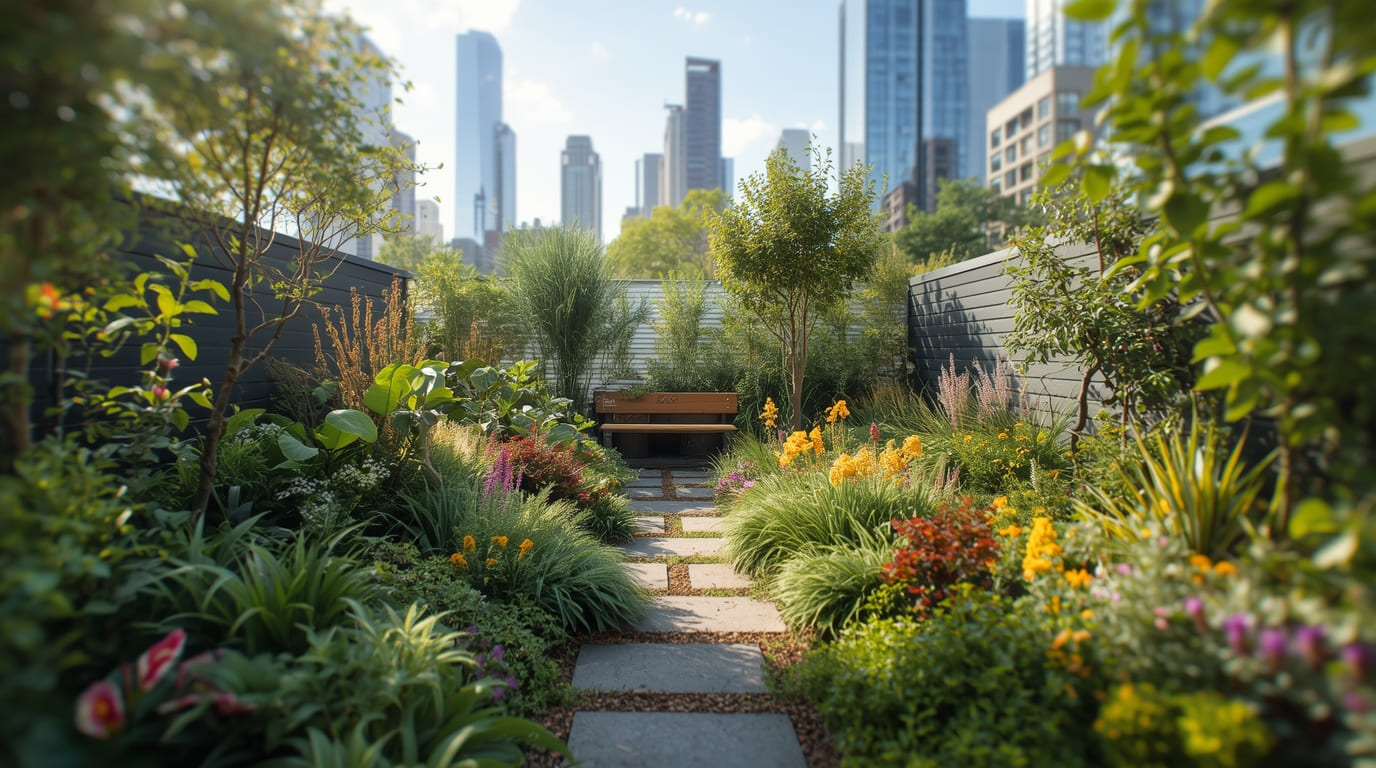 Sustainable urban garden designed by Custompaperir